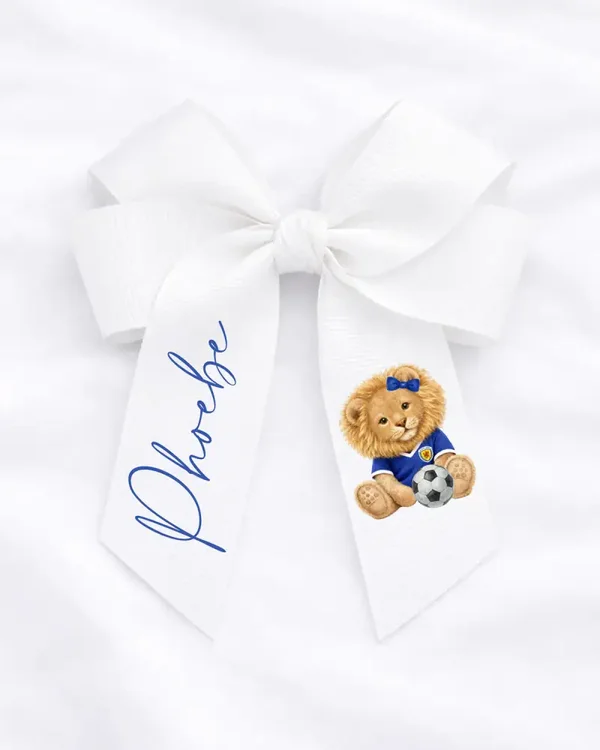Personalised Scotland Lion Hair Bow