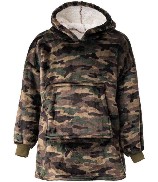 Camo Oversized Hooded Blanket