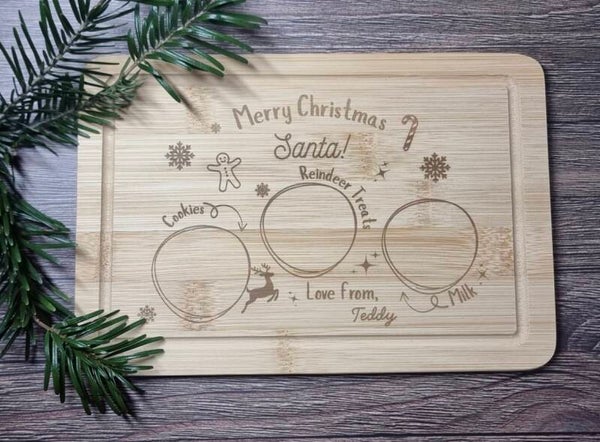 Engraved Santa Treat Board