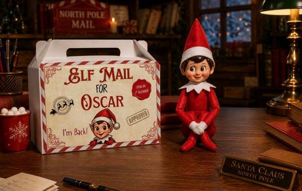 Personalised Elf Arrival Treat Box