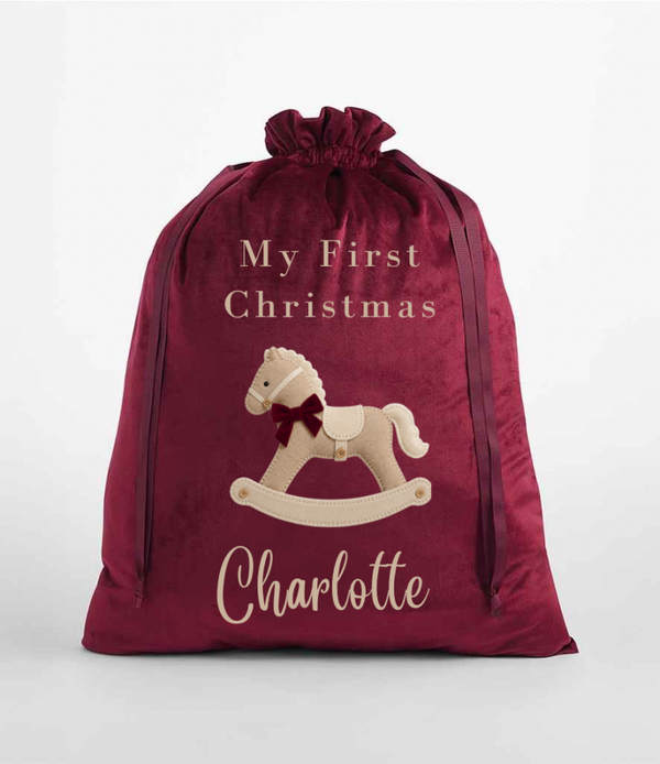 Personalised Rocking Horse Christmas Sack