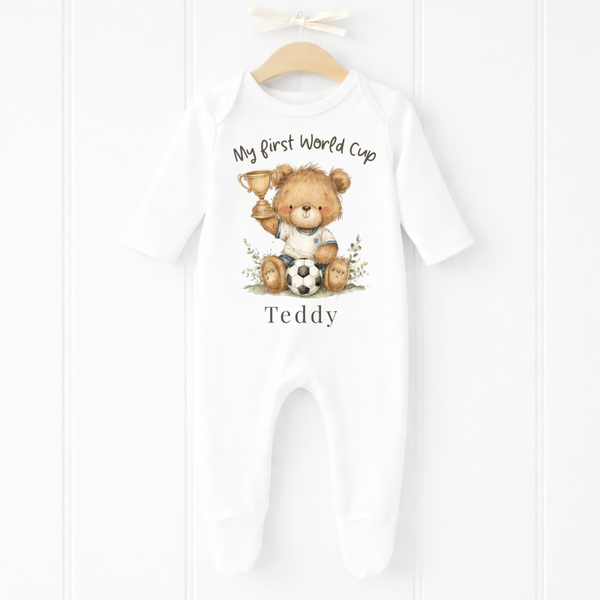 My First World Cup England Bear Sleepsuit