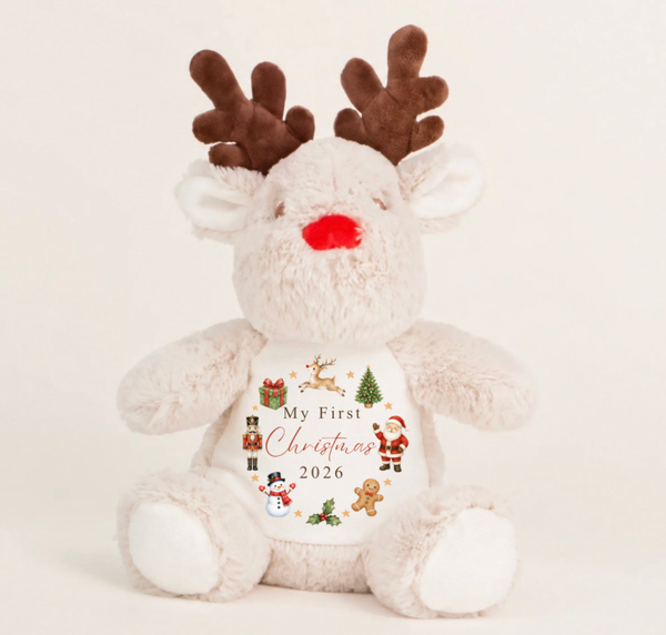 My First Christmas Reindeer (Wreath Design)