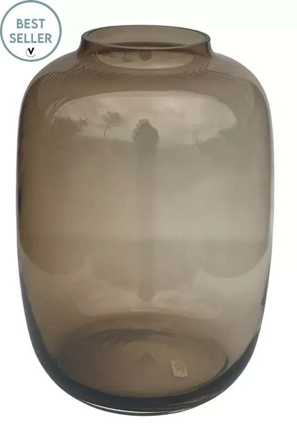 Vaas taupe artic- Vase the world