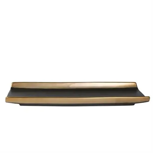 Sushi plate - zwart/goud
