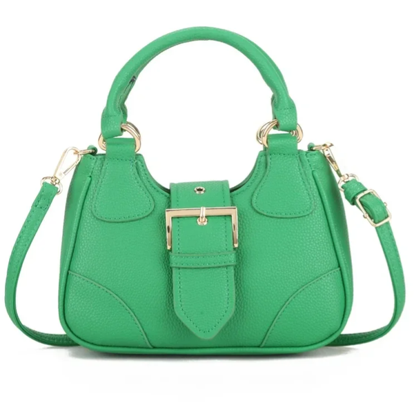 Giuliano kunstlederen mini handtas - Groen
