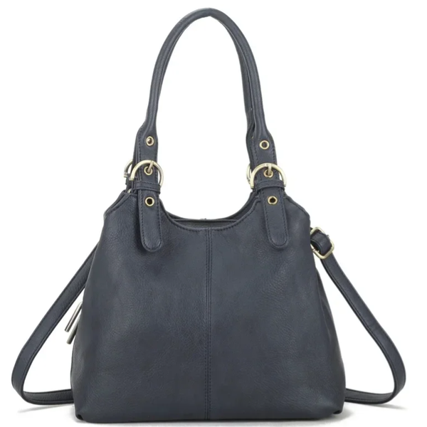 Giuliano kunstlederen handtas - Navy