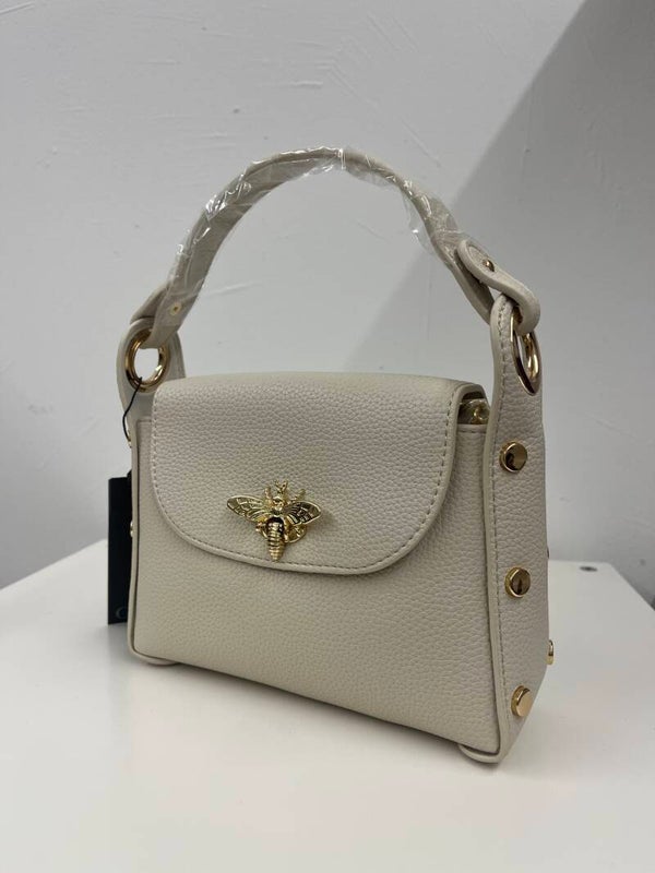 Giuliano schoudertas bee- taupe