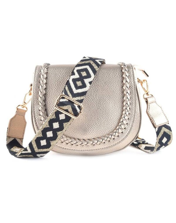 Bagstrap texas - Zwart/Wit/Goud
