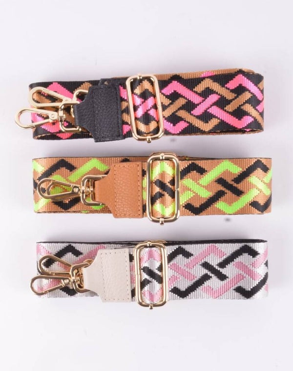 Bagstrap zigzag - Zwart/Roze