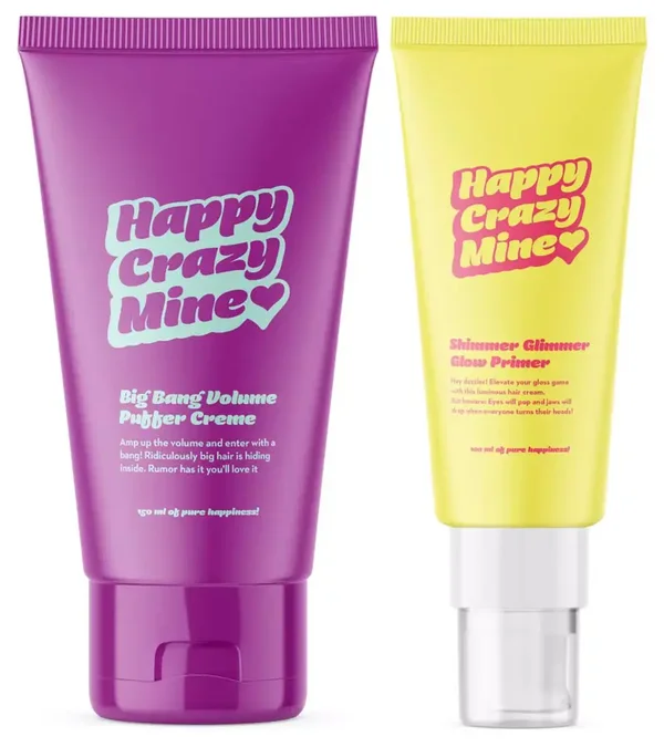 Happy Crazy Mine muotoilu duo