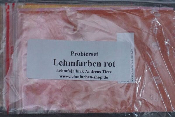 Lehmfarben Probierset / Rottöne