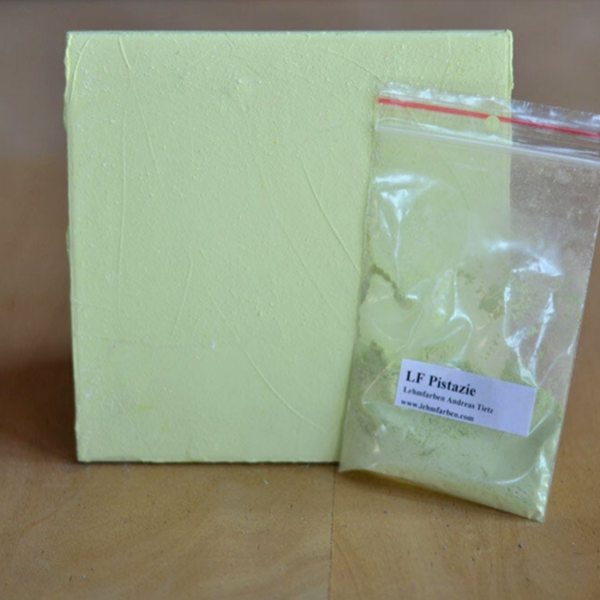 Tietz Lehmfarbe Pastell – Pistazie (Grünbeige hell) | Wand- & Innenraumfarbe