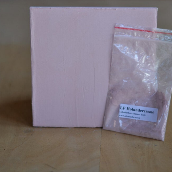 Tietz Lehmfarbe Pastell – Holundercreme (Violettrosa) | Wandfarbe in Pulverform