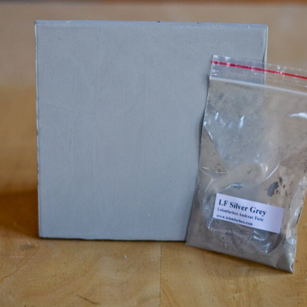 Tietz Lehmfarbe Rocher – Siver Grey (Mittelgrau) | ökologische Innenraumfarbe