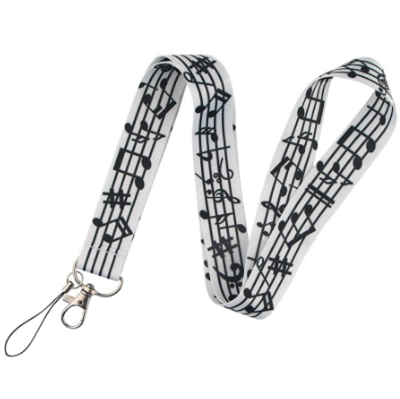 Keycoard - Lanyard sleutelhanger met notenbalk - muzieknoten