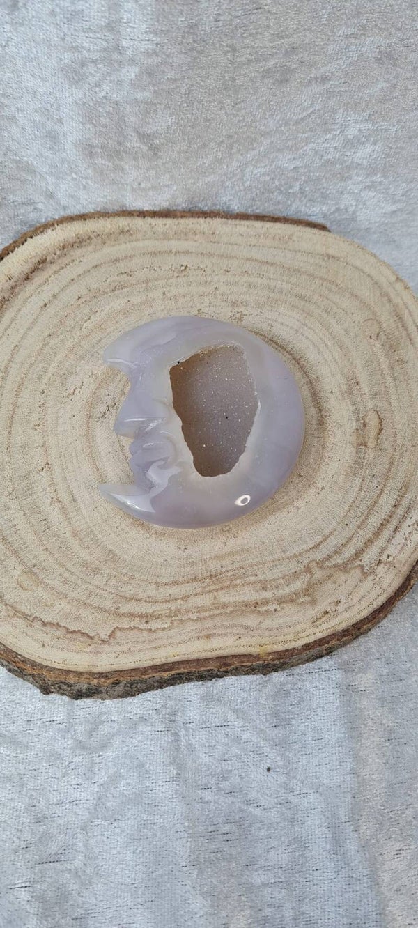 Druzy Achat Mond