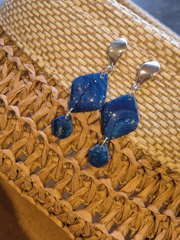 Blue rain drops