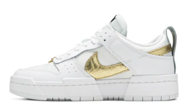 Nike Dunk Low Disrupt "White Metallic Gold"
