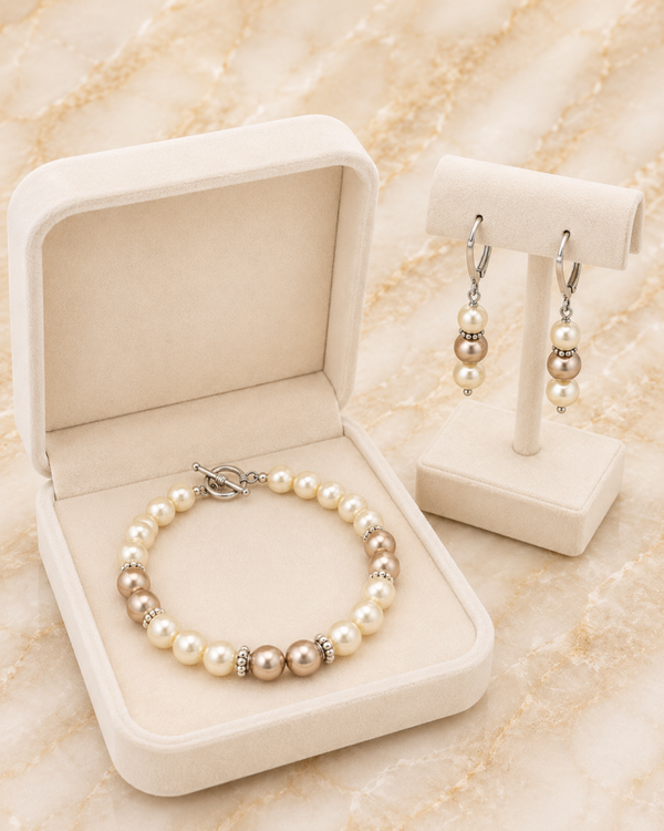 Vintage Champagne Pearl Harmony Set