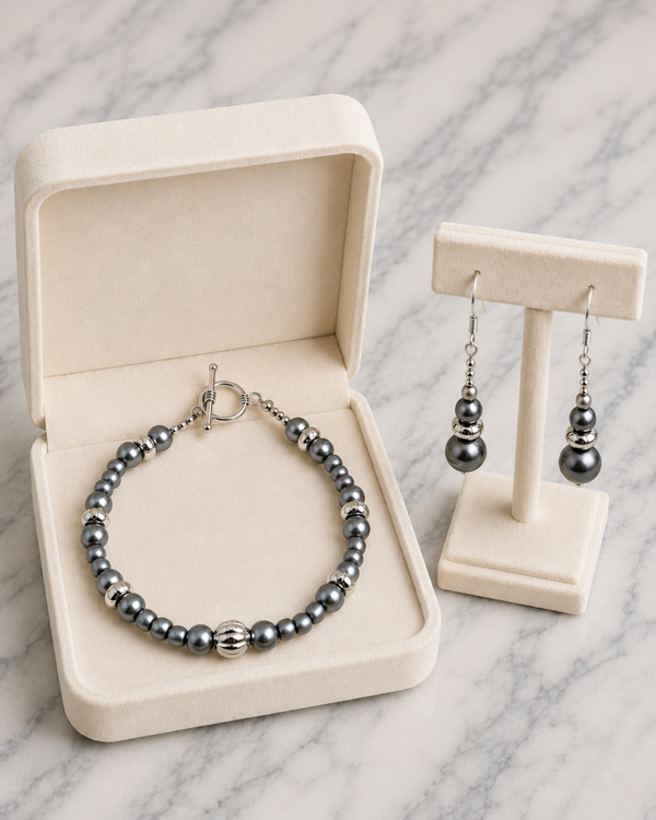 Silver Frost Harmony Bracelet & Earring Set