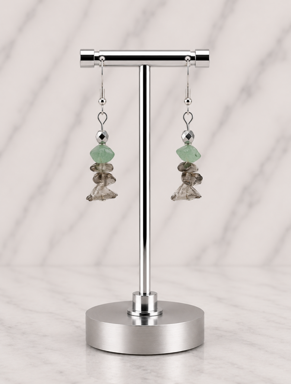 Evergreen Smoke Winter Drop Earrings
