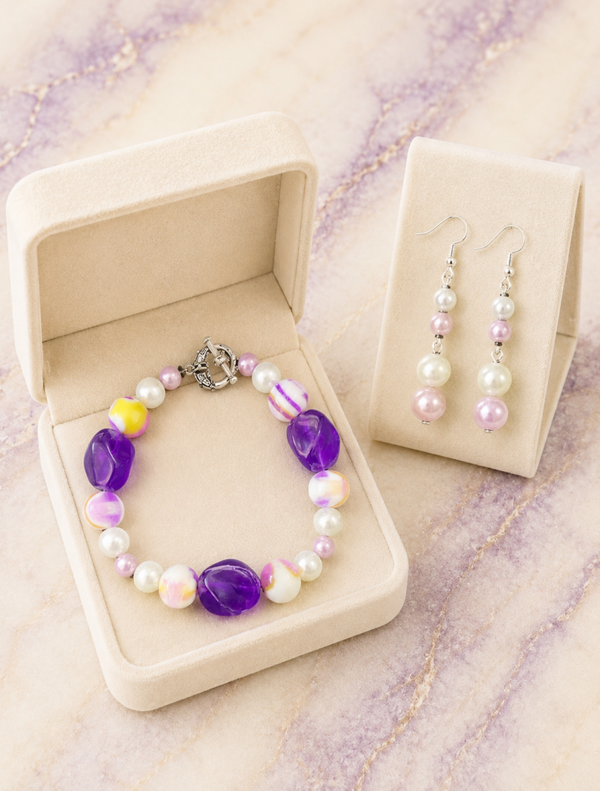 Violet Dream Bracelet & Earring Set