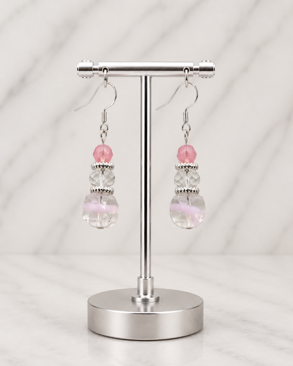 Blush Whisper Drop Earrings