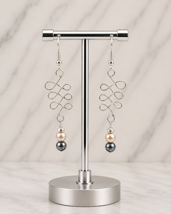 Silver Twilight Loop Earrings