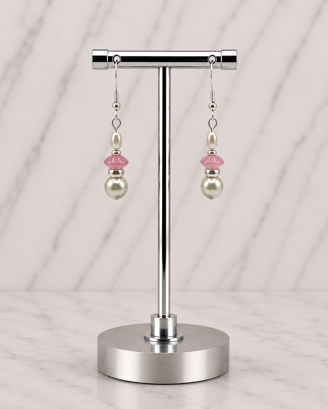 Blush Snowfall Pearl Earrings
