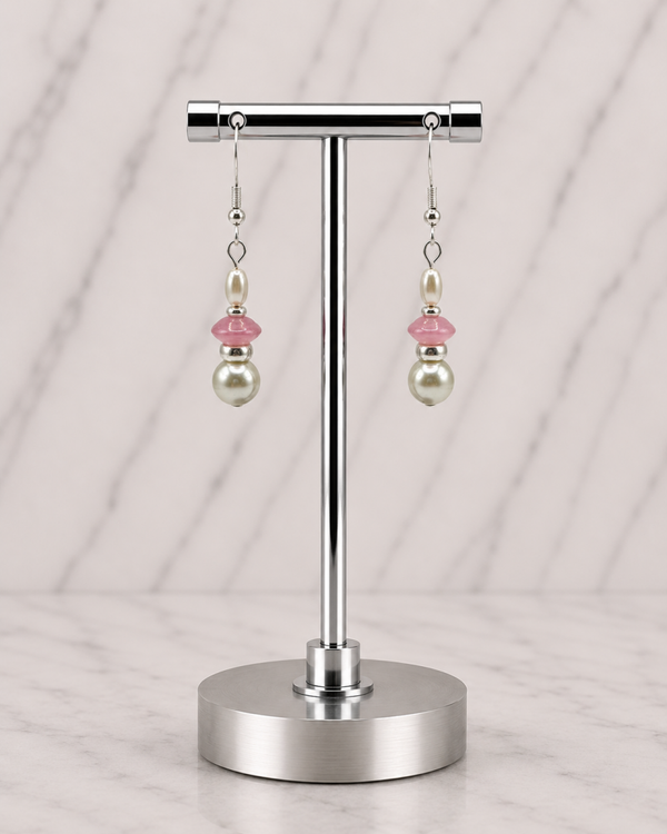 Blush Snowfall Pearl Earrings