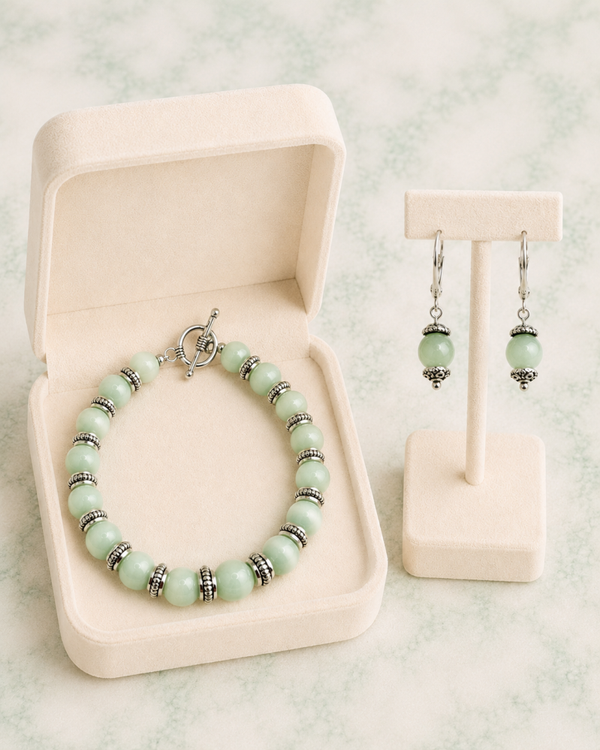 Sage Serenity Bracelet & Earring Set