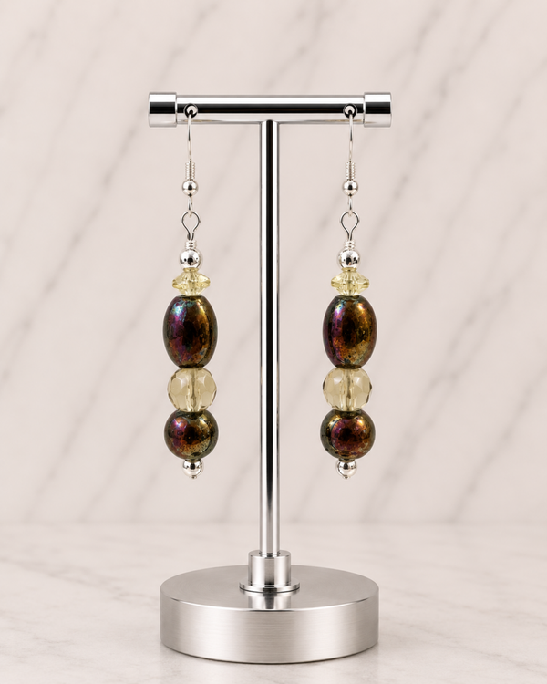 Bronze Glow Drop Earrings