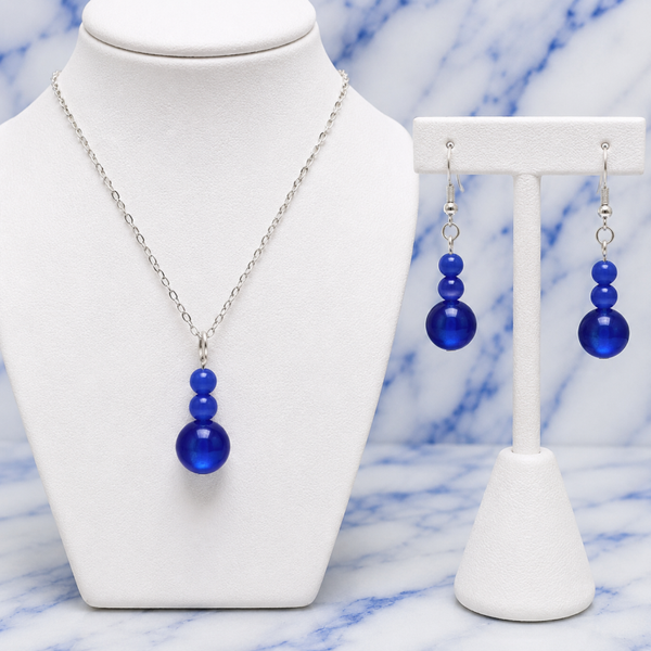Royal Blue Glass Bead Set