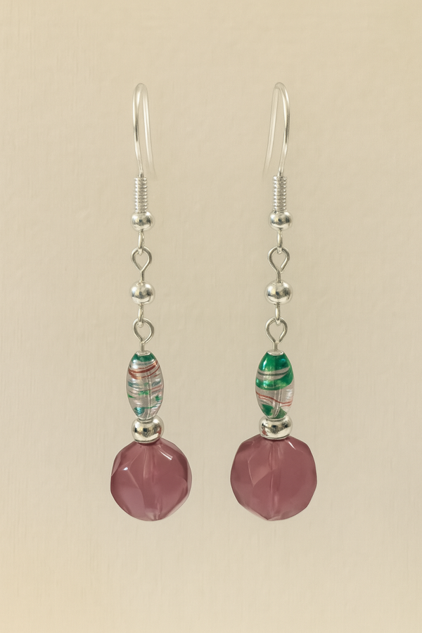 Mauve Garden Statement Earrings