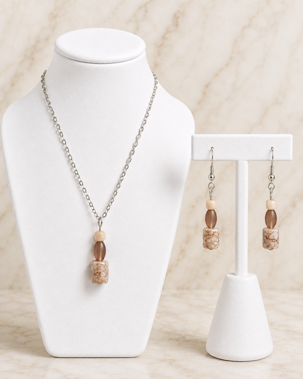 Cream & Brown Earth-Tone Set