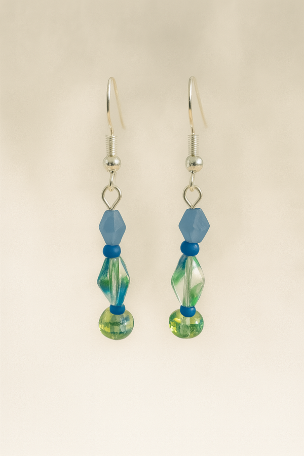 Fresh Breeze Glass Bead Dangle Earrings