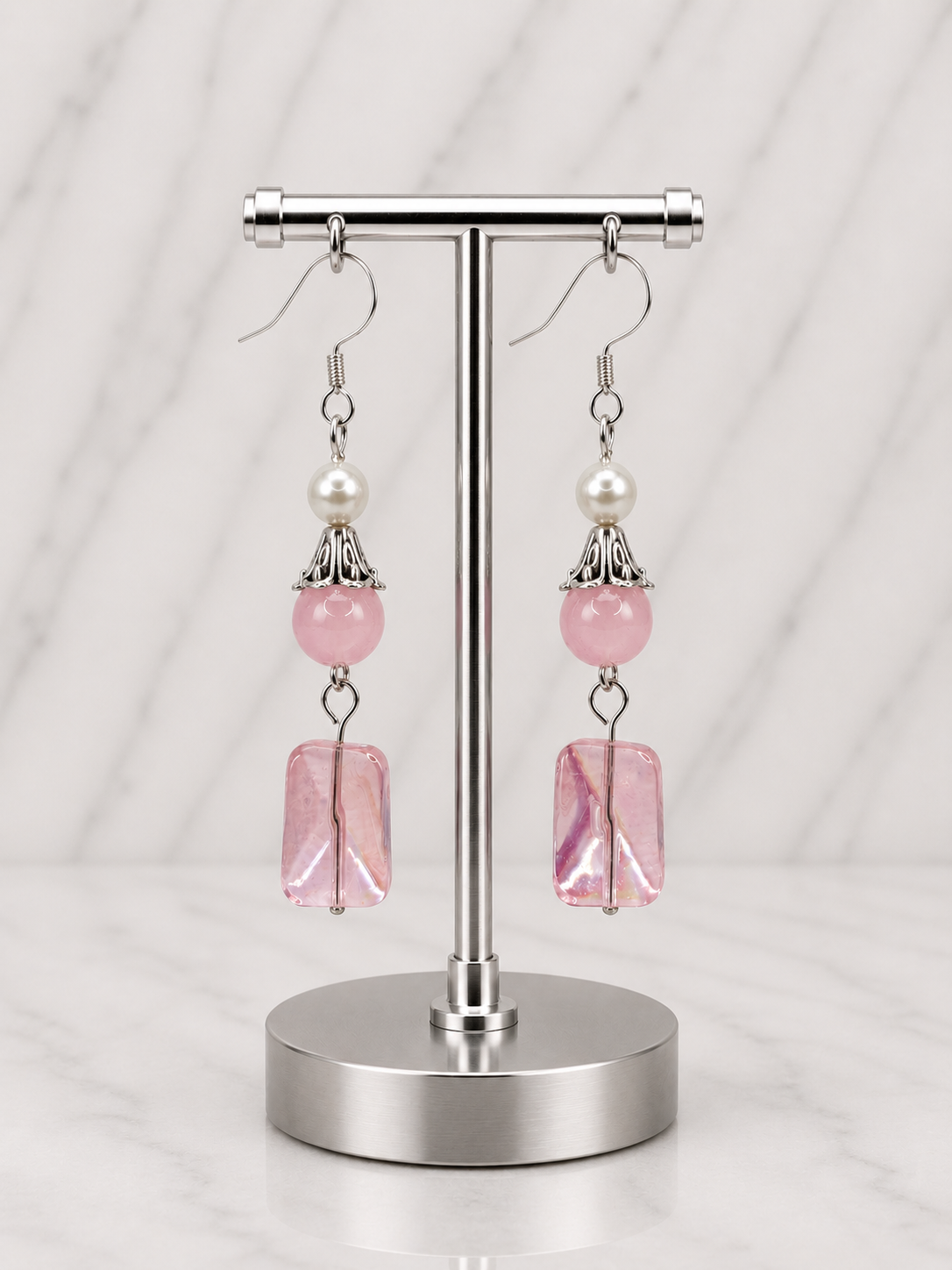 Soft Pink Glow Earrings