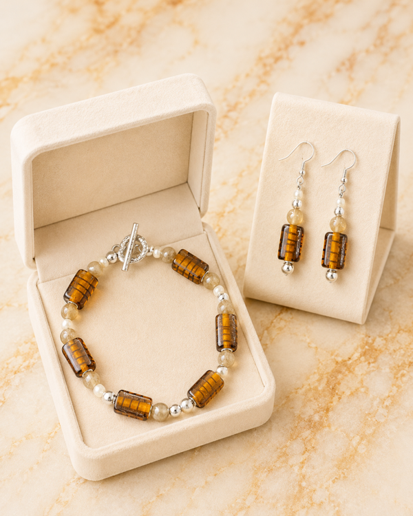 Golden Delight Bracelet & Earring Set