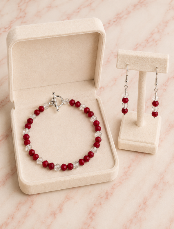 Garnet & Crystal Contrast Set