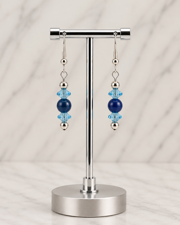 Blue Ombre Sparkle Earrings