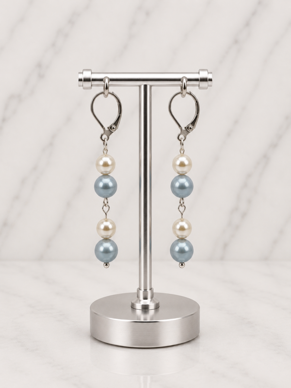 Coastal Breeze Pearl Drop Earrings