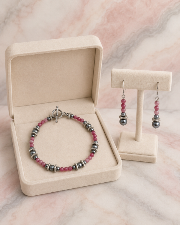 Blush Pink & Charcoal Winter Stack Set