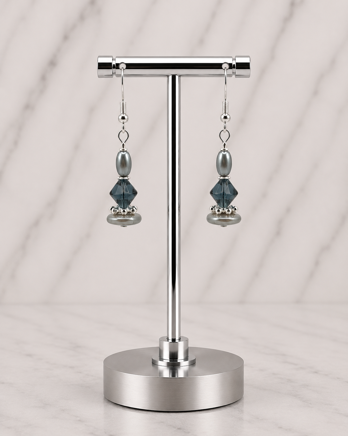 Midnight Blue Winter Crystal Earrings
