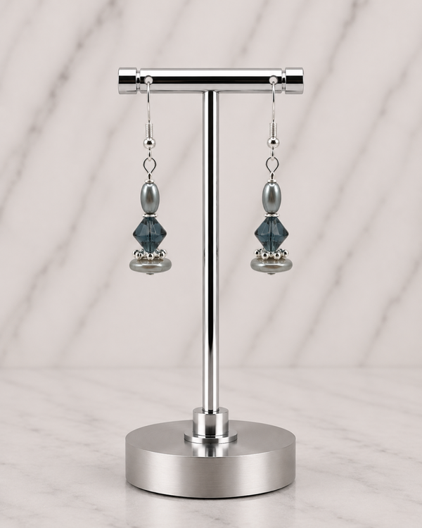 Midnight Blue Winter Crystal Earrings