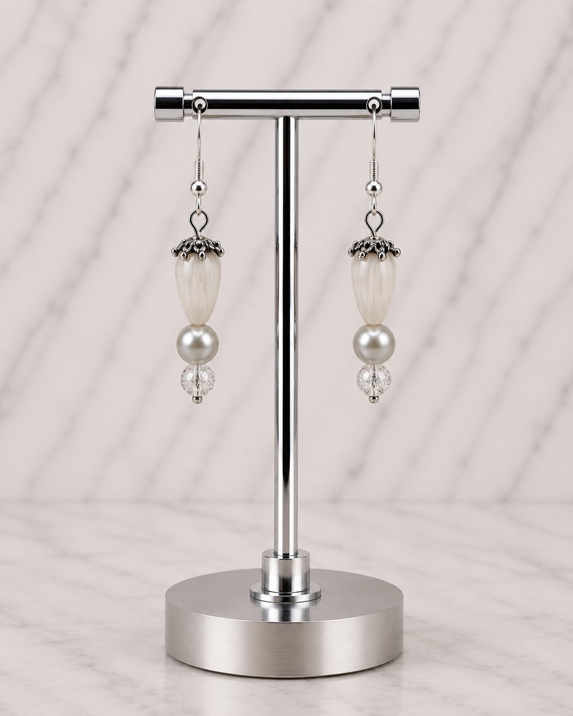 Frosted Acorn Drop Earrings