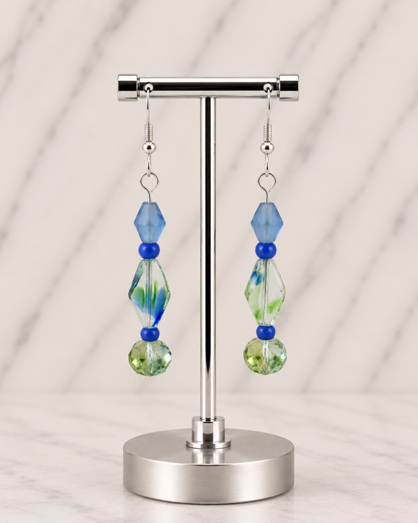 Fresh Breeze Glass Bead Dangle Earrings