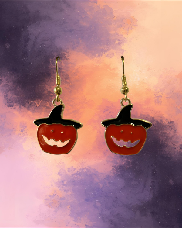Jack-o’-Lantern Earrings 🎃🕸️