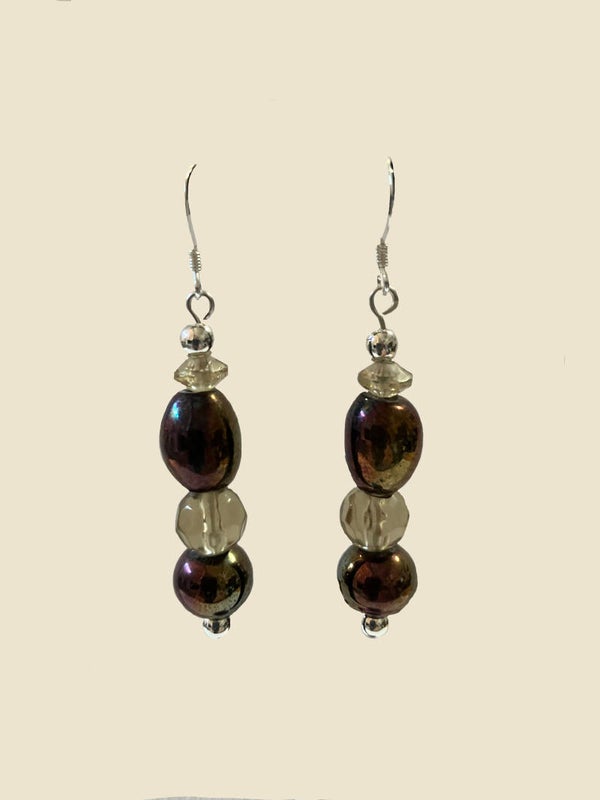Bronze Glow Drop Earrings