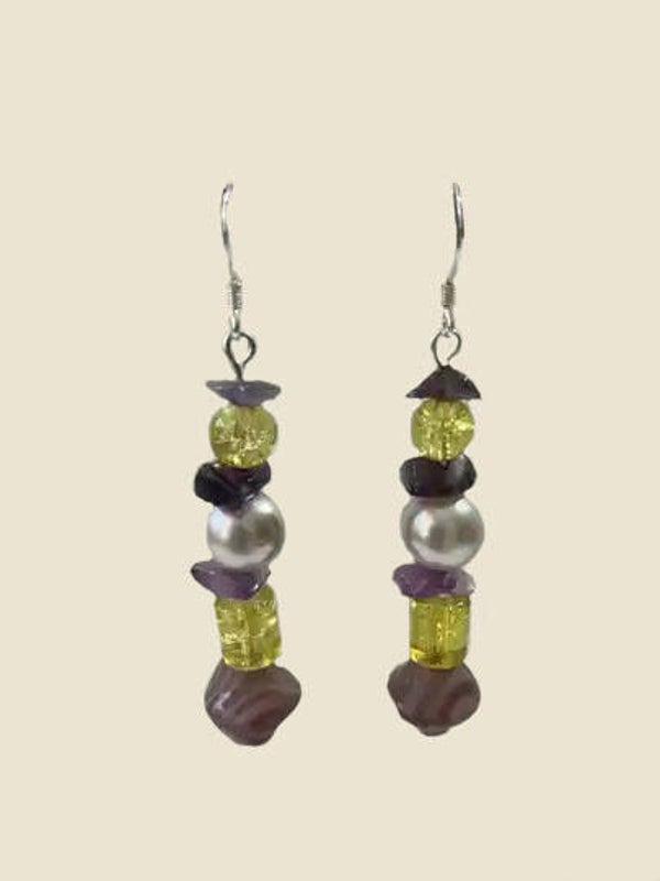 Multi-Color Statement Beaded Earrings